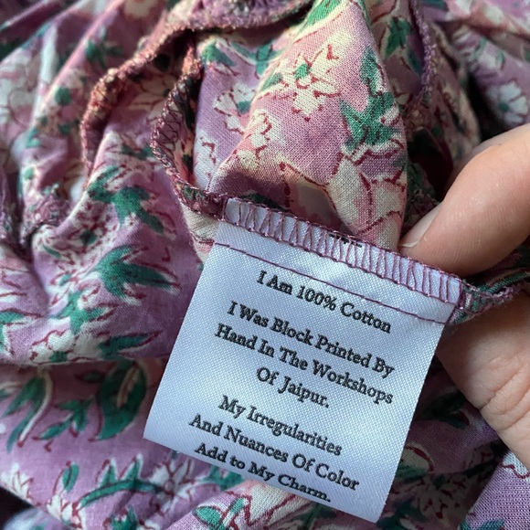 Mille Floral Pink Spaghetti Strap Cotton Dress - Picture 5 of 7